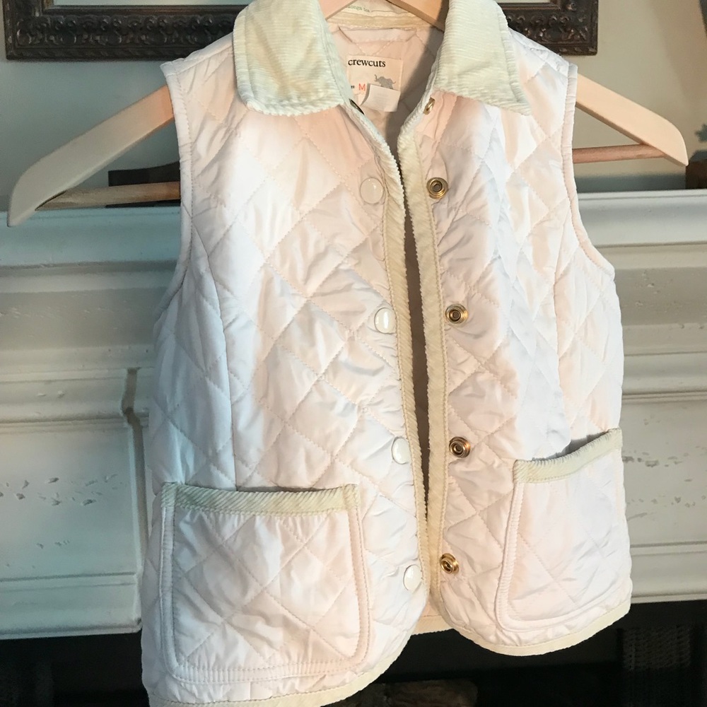 Kids J. CREW vest size M ( girls ) cream color!